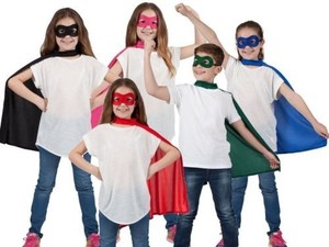 Ninos Nina Superheroe Capa Antifaz De Disfraz Comic Disfraz De Carnaval Ebay