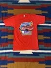 Vintage Nascar Bill Elliott 1991 Driver Red T-Shirt Signed Large Budweiser Beer