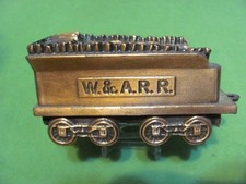 Vintage W.A.R.R. BANTHRICO INC. CHICAGO USA - Metal Train Coin Bank.