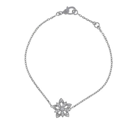 Van Cleef & Arpels Lotus Diamond Bracelet 18KT White Gold
