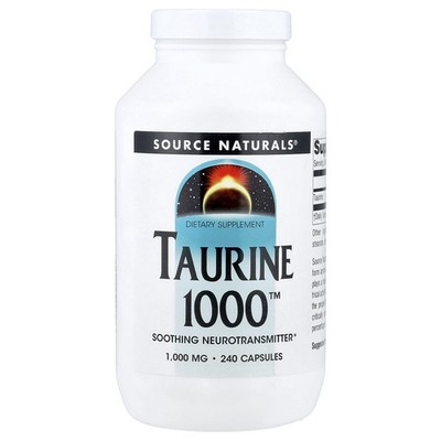Source Naturals Taurine 1000 240 Capsules 1000 mg Supplement Best By 1/29 Sealed