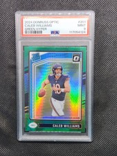 2024 Panini Donruss Optic Rated Rookie Caleb Williams #201 Green Hyper Psa 9(RC)