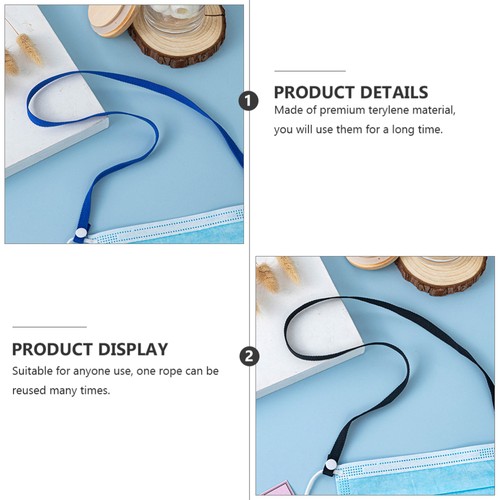 9Pcs Adjustable Mask Hanging Rope Anti-lost Mask Cords Rope (Mixed Color) - Foto 10 di 12