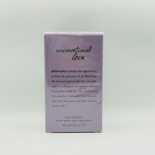 Philosophy Unconditional Love Eau De Toilette Spray 2 oz/60mL NIB SEALED