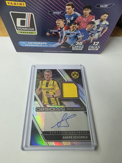2020 Panini Obsidian Jersey Electric Etch Purple 131 /149 Andre Schurrle Auto NM