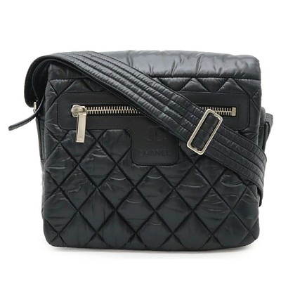 Chanel Coco Cocoon Matelasse Small Nylon Crossbody Bag Black