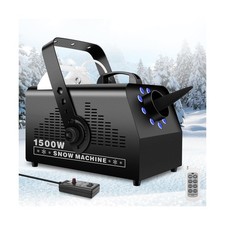 1500W Snow Machine Snowflake Maker - Artificial Fake Snow Machine with 8LED R...