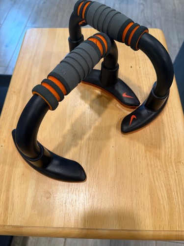 Nike Training Push Up Grips Stands Bars Black & Orange Used