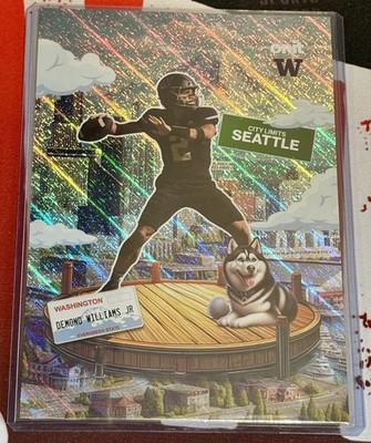 Desmond Williams Jr. 2025 Onit Athlete Washington Oversized City Limits 5x7