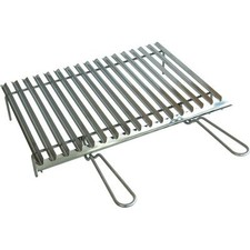 Graticola barbecue recupero grasso ompagrill inox manici 2 cm 60x40