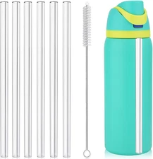 6PCS Replacement Straws for Owala Water Bottle 24 oz 32 oz,Reusable Tritan Straw