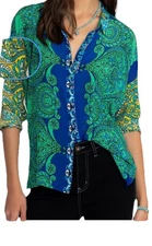 Johnny Was Slim Audrey Blouse Xlarge Nwotgs