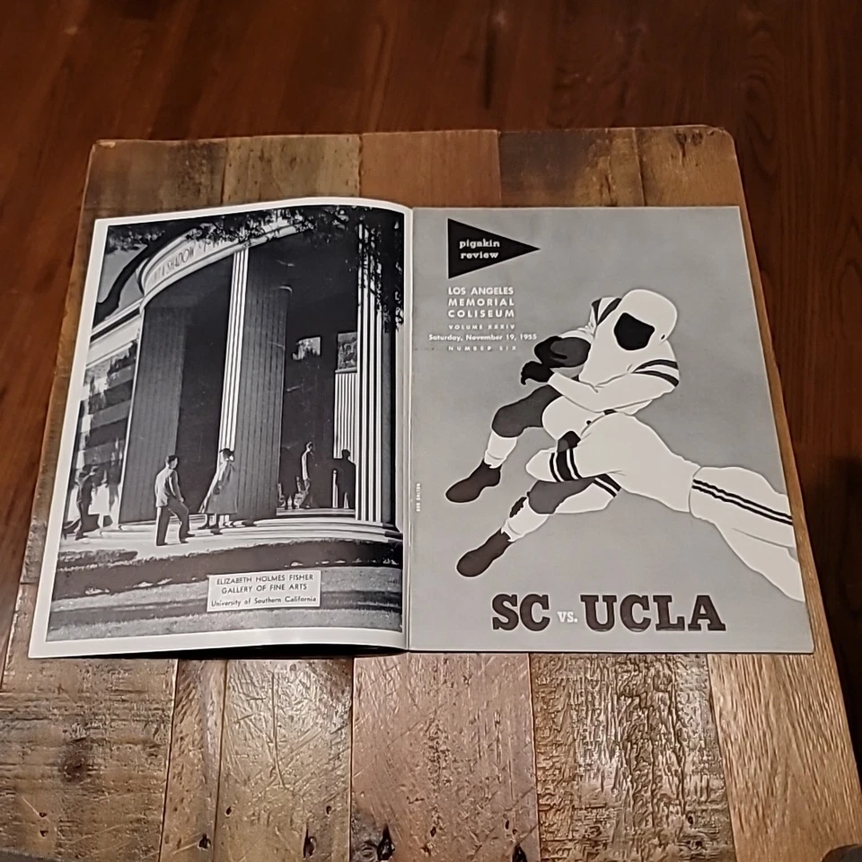 November 1955 Pigskin Review USC Trojans vs UCLA Bruins Football Game Program - Image 2 of 4