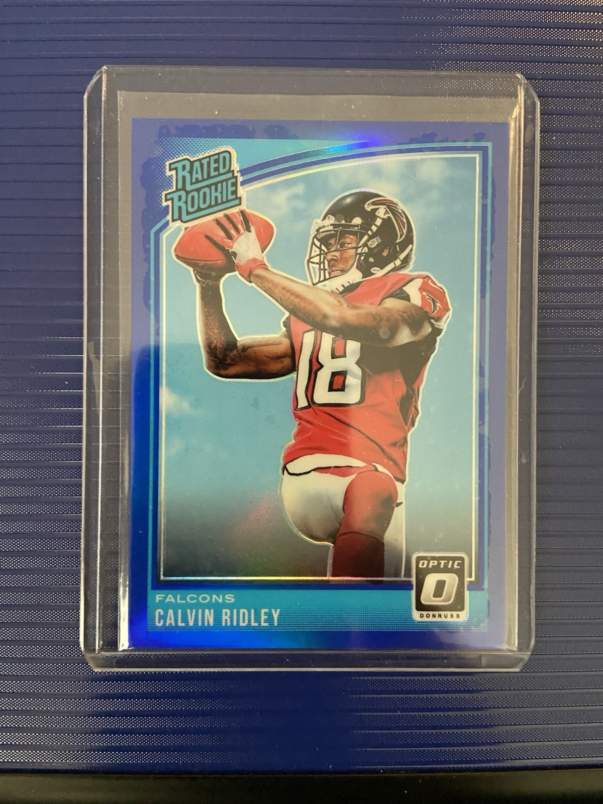 2018 Panini Donruss Optic Calvin Ridley Dark Blue Rated Rookie 133/149 #161 RC