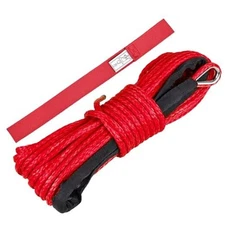 ATV UTV Synthetic Winch Rope Cable 8,300 lbs Pulling 3/16" x 50 ft Red
