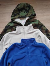 Boys Camo/Sherpa Hoodie And 2 Zip Up Fleece Core Basics. Size Large. Lot of 3