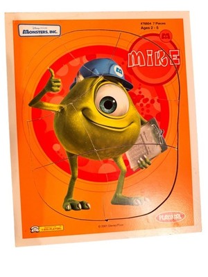 MONSTERS INC. Mike Witkowski. Playskool. Disney Pixar 7 piece Mike Puzzle