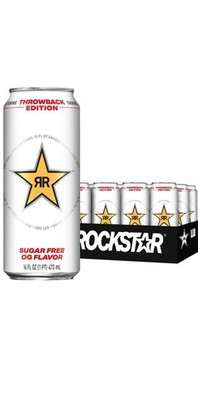 Rockstar Sugar Free OG Flavor Throwback Edition Energy Drink 473 ml Pack 12