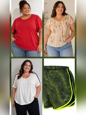 Plus Size 3X Clothing Bundle, Nike Shorts & 3 T-Shirts