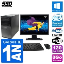 PC tour DELL 390 MT Bildschirm 19 " Intel G630 RAM 8Go SSD 120Go HDMI Windows 10