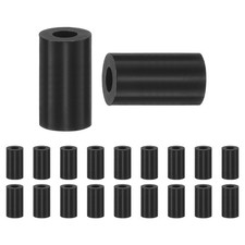 200 Pack Nylon Washers, 3.2mm ID 7mm OD 12mm Length Round Plastic Spacer[Black]
