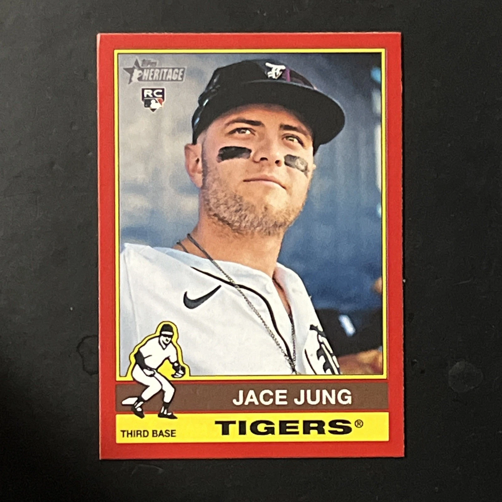 2025 Topps Heritage - #71 Jace Jung RC Red Border Parallel