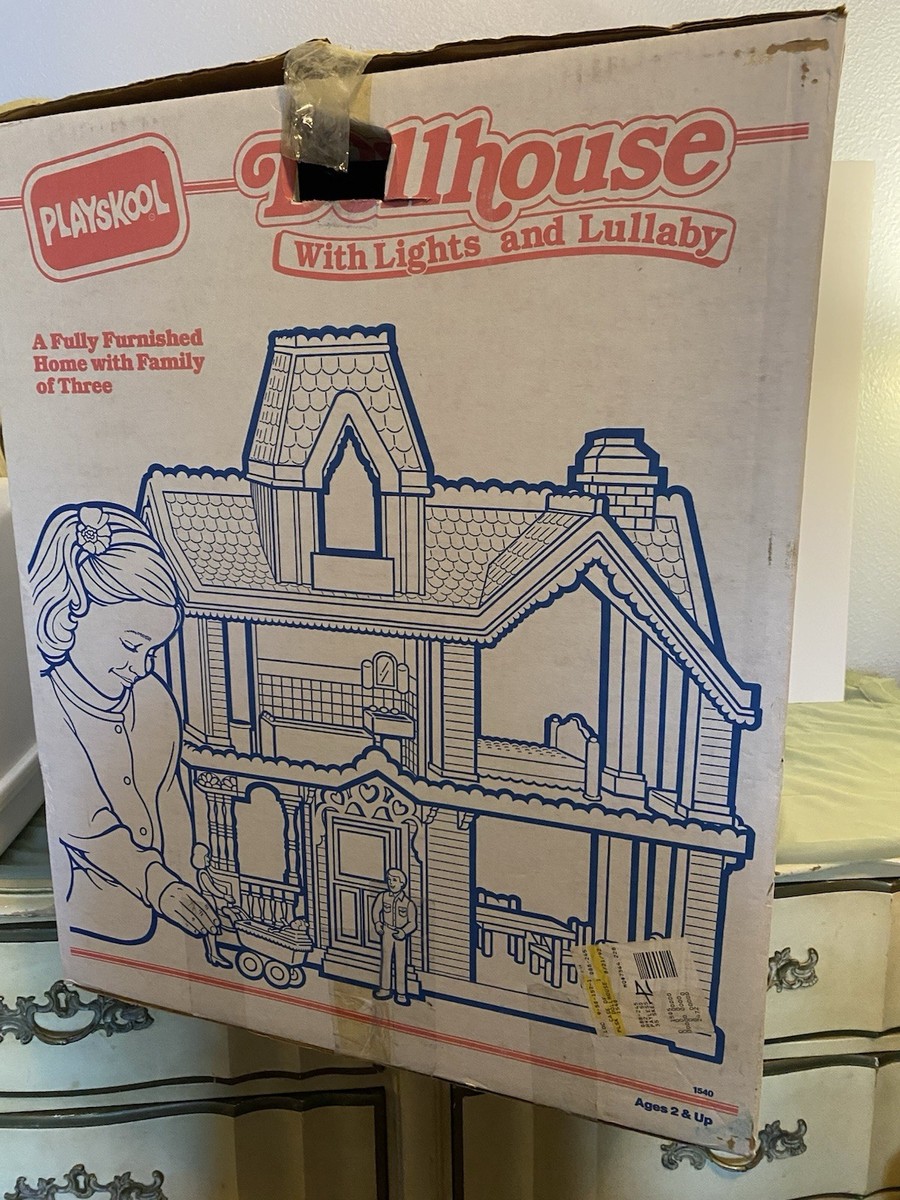 Playskool Victorian Dollhouse House 1991 Lights & Lullaby in BOX w