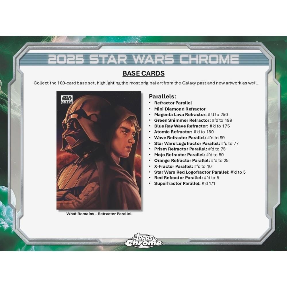 2025 Topps Star Wars Chrome Galaxy Hobby 12 Box Case | eBay
