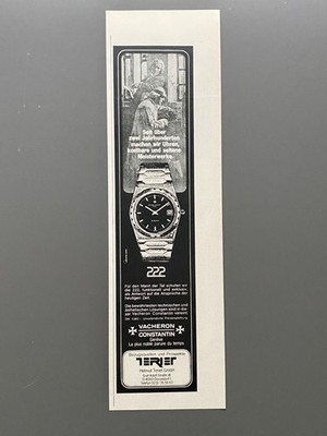 Vacheron Constantin 222 Teriet Düsseldorf 1978 Vintage Watch Ad Werbung Reklame