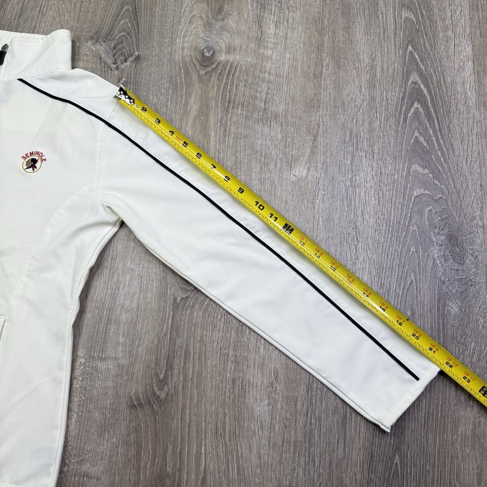 Straight Down White Full-Zip Soft Shell Golf Jack… - image 7