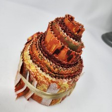 Autumn Fall Fabric Jelly Roll Precut Quilt Strips Orange Rust