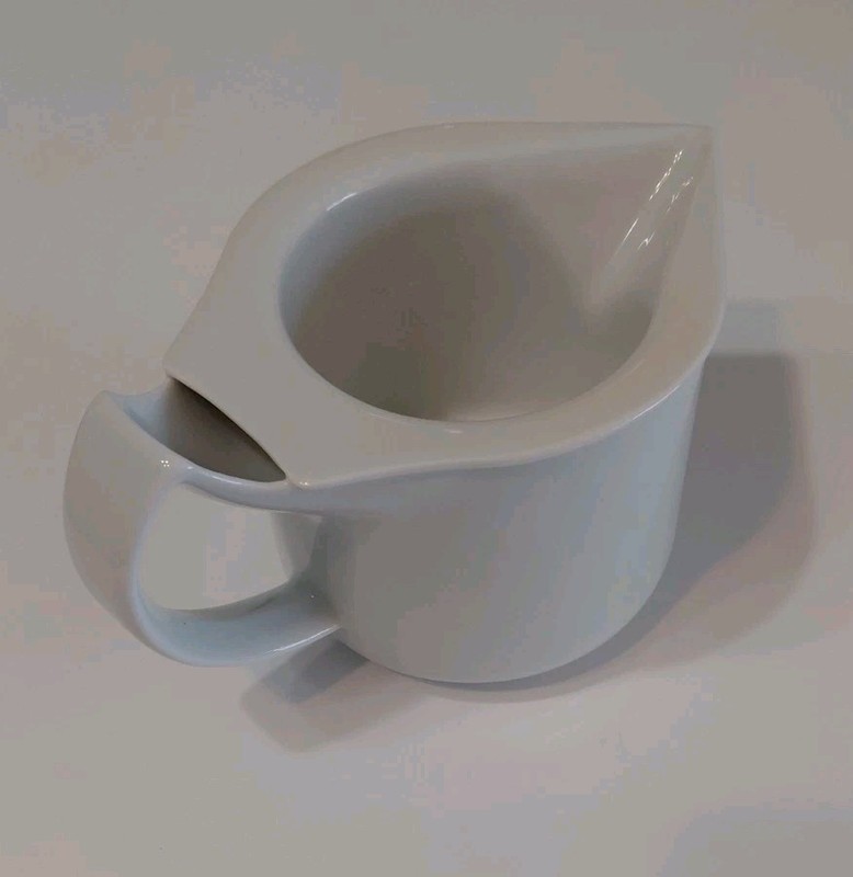 BMF Germany White Porcelain Double Wall Gravy Boat Creamer