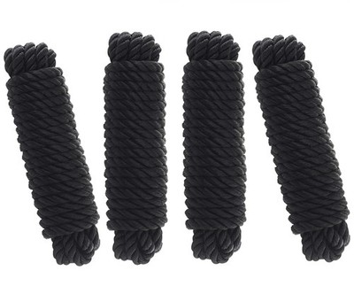 Boat Dock Lines Marine-Grade Black Nylon Dock Lines 4 Pack (3/8'' X 20') - Ultima
