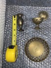 Brass Mini Vase, Trinket Dish And Incense Burner Approx 3”. Dish Is 4” Diameter  — photo 3