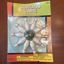 Vintage Miniature Bowling Game Mini Pins Ball Sealed New