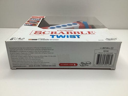 Hasbro Electronic Scrabble Twist Family Word Game New Sealed 2014 *Read* - Afbeelding 7 van 7