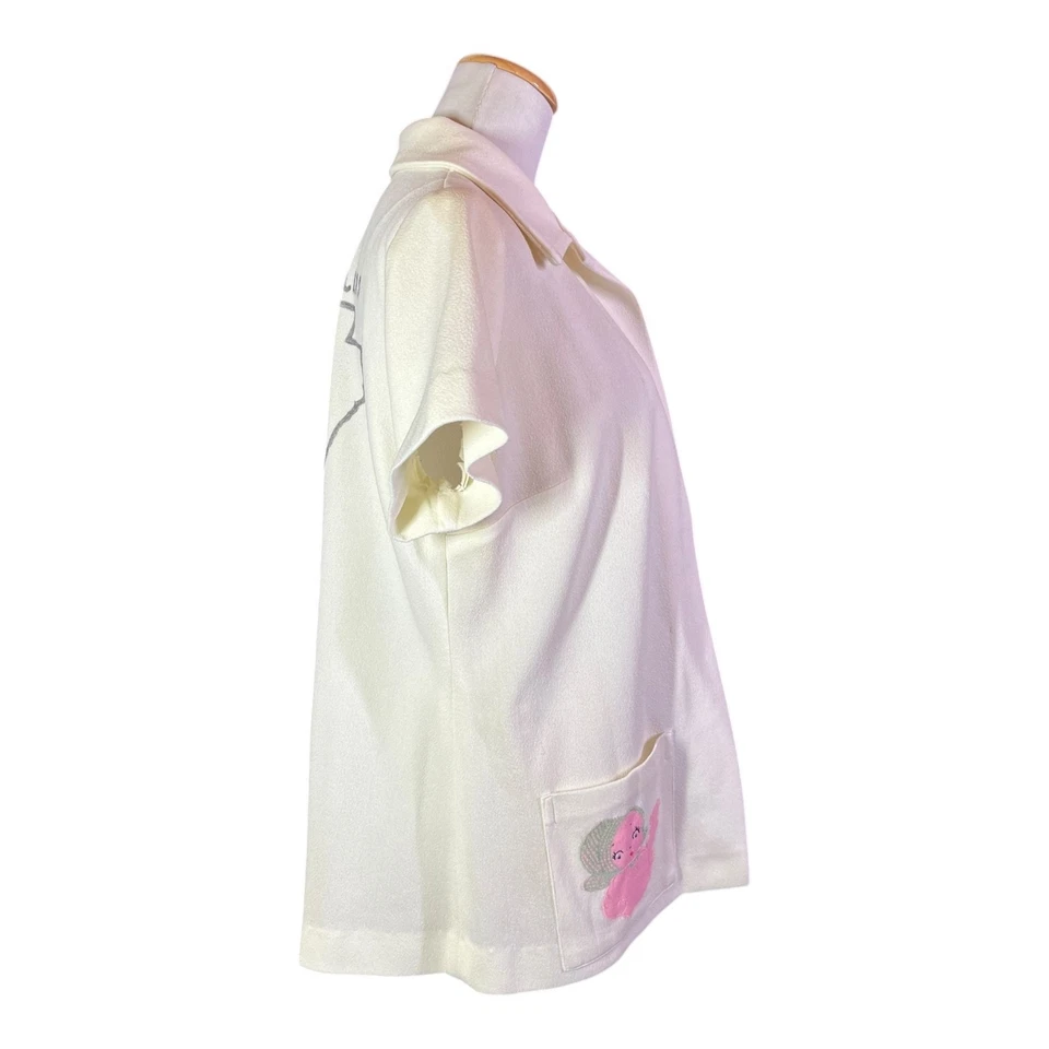 Vintage "Kewpie Travelers" Novelty Jacket Open-Front Short Sleeve - Image 4 of 4