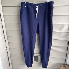 Figs Womens Zamora Jogger Scrub Pants Size XL/T Blue Drawstring Medical Career