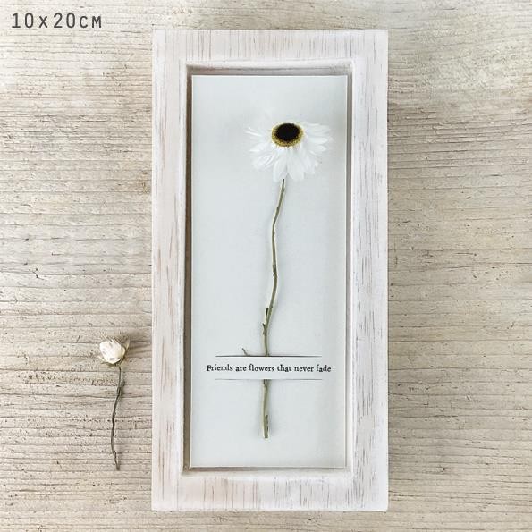 Wooden Frame Plaque Dried Flower Rustic Home Decor Gift Friends Are Flowers
