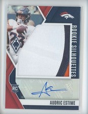 Audric Estime 2024 Panini Phoenix #RS-AEE Rookie Silhouettes Red #/99