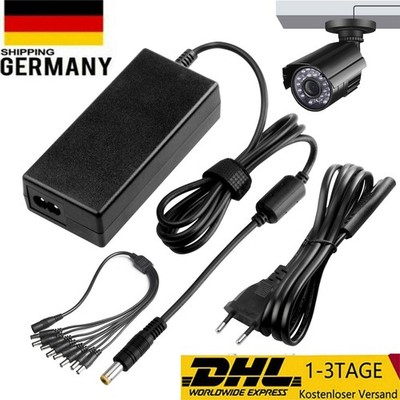 12V 5A Netzteil Ladegerät + 8 Split Lorex Defender CCTV DVR Kamera LED Streifen