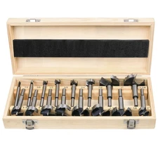 Forstner Bit Set 16Pcs - Forstner Bits for Wood, Wood Drilling with Storage Case