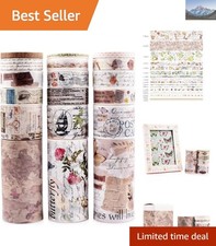 Multicolored Retro Washi Tape Set - 18 Rolls for Creative Scrapbooking  Crafts