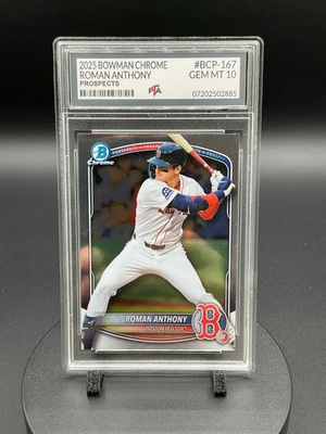 #ad 2025 Bowman Chrome BCP 167 Roman Anthony Boston Red Sox GEM MINT PTA 10🔥 $23.99