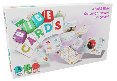 Dice Cards Game - CardLords - Roll & Write - 1-8+ players - 50 Unique Mini Games
