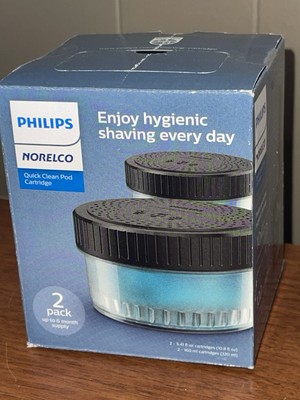 Philips Norelco Quick Clean Pod Cartridge 2 Pack CC12/52 NEW NOS Sealed Pkg