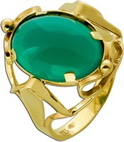 Chrysopras Ring Gold 333 8K GrüNer Edelstein 5.69Ct