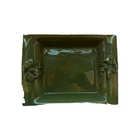 Red Wing USA 418 Vintage Green Tray Serving Dish Ceramic Mid-Century