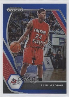 2021-22 Panini Prizm Draft Picks Blue Prizm 18/199 Paul George #69 9o3