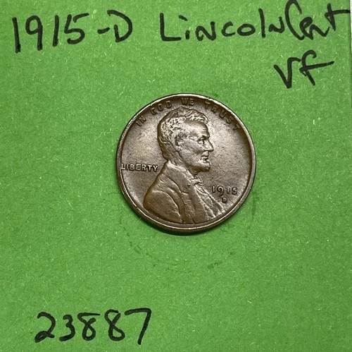 1915 D Lincoln Wheat Cent / Penny 1c VF Very Fine Coin